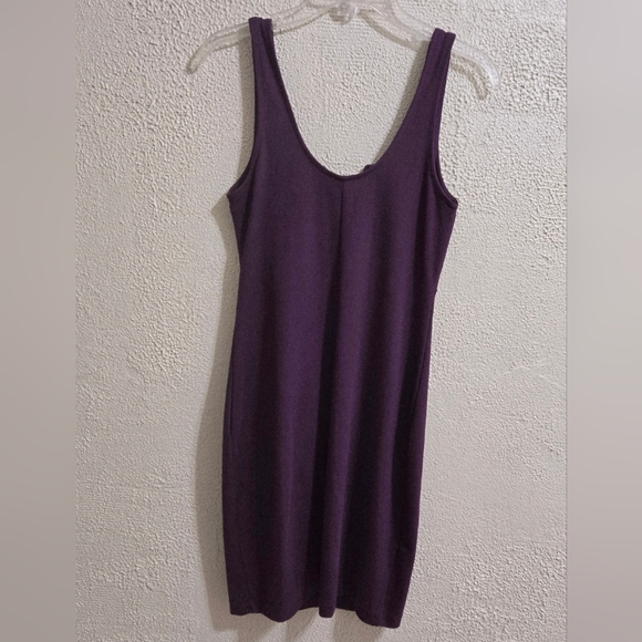 Haute Monde Purple Sleeveless Scoop Neck Sheath Mini Dress - Picture 3 of 5